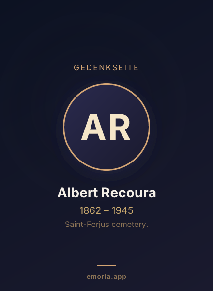 Gedenkportrait von Albert Recoura