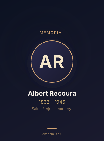 Memorial portrait of Albert Recoura