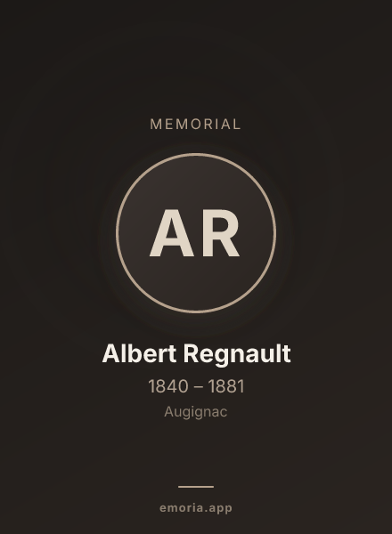 Memorial portrait of Albert Regnault