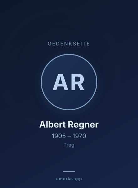 Gedenkportrait von Albert Regner