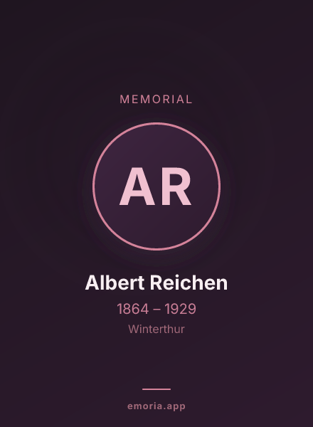 Memorial portrait of Albert Reichen