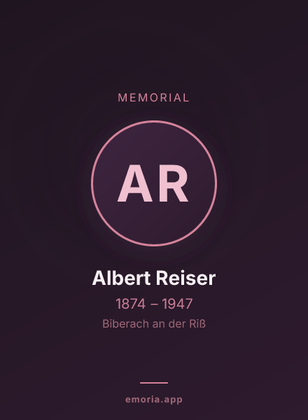 Memorial portrait of Albert Reiser