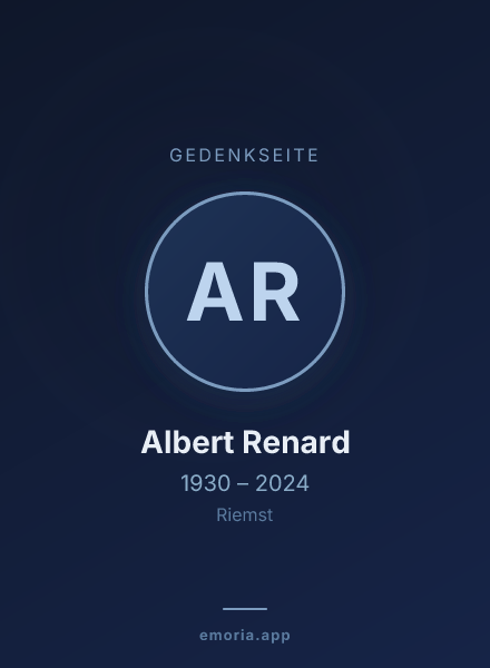 Gedenkportrait von Albert Renard