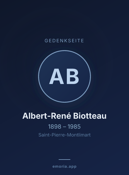 Gedenkportrait von Albert-René Biotteau