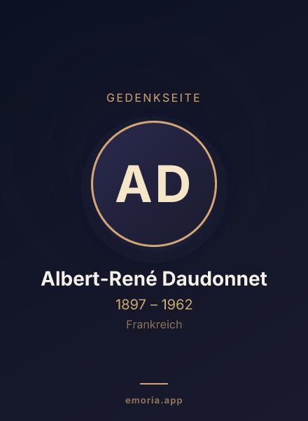 Gedenkportrait von Albert-René Daudonnet