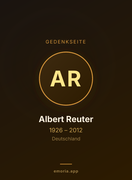 Gedenkportrait von Albert Reuter