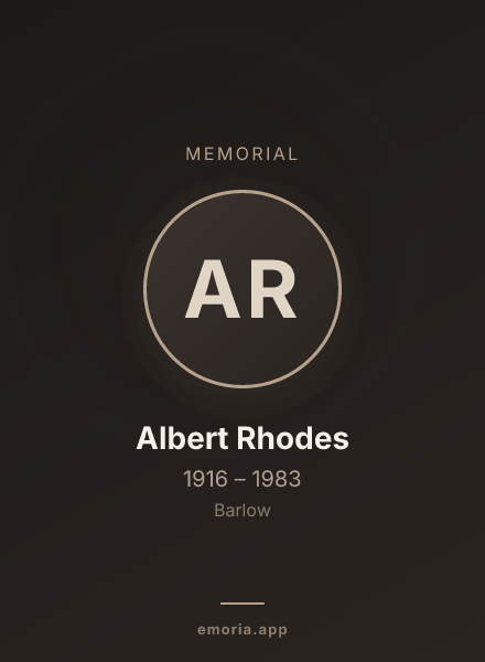 Memorial portrait of Albert Rhodes