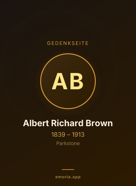 Gedenkportrait von Albert Richard Brown