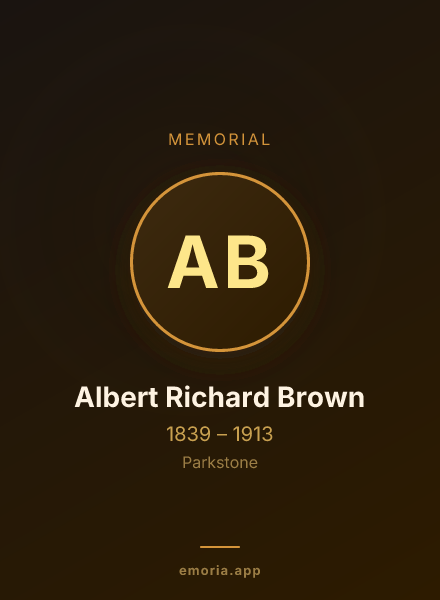 Memorial portrait of Albert Richard Brown