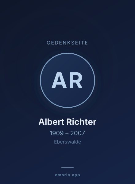 Gedenkportrait von Albert Richter
