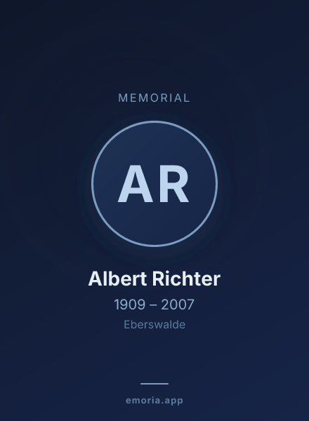 Memorial portrait of Albert Richter