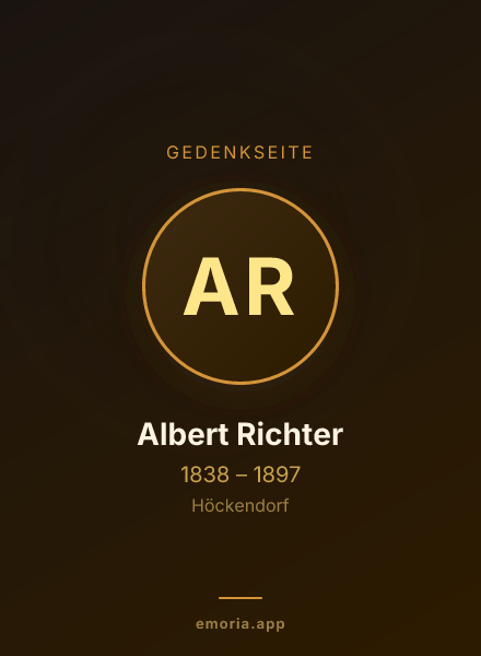 Gedenkportrait von Albert Richter