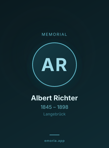 Memorial portrait of Albert Richter