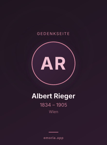 Gedenkportrait von Albert Rieger