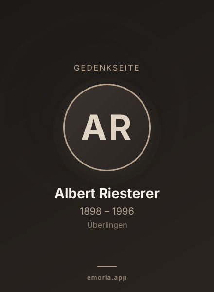 Gedenkportrait von Albert Riesterer