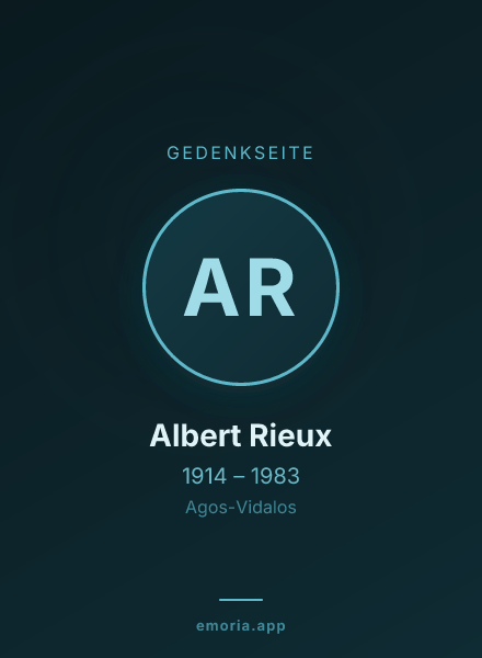 Gedenkportrait von Albert Rieux