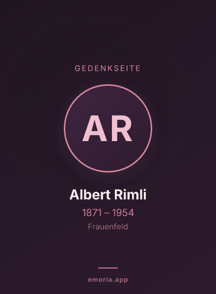 Gedenkportrait von Albert Rimli