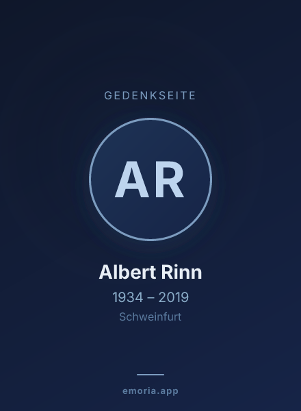 Gedenkportrait von Albert Rinn