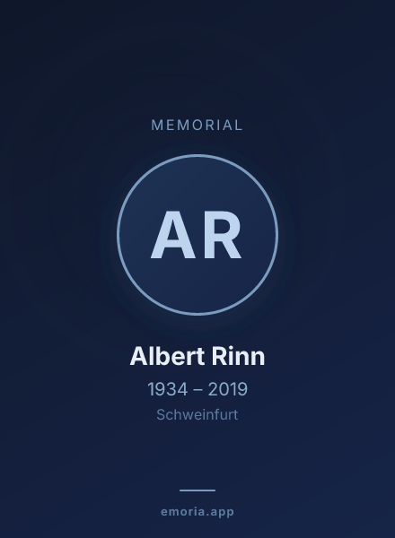Memorial portrait of Albert Rinn