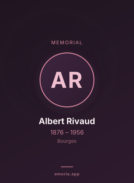 Memorial portrait of Albert Rivaud