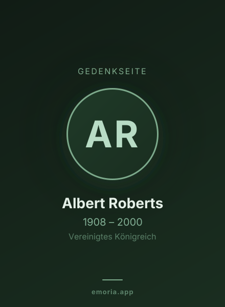 Gedenkportrait von Albert Roberts
