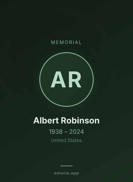 Memorial portrait of Albert Robinson