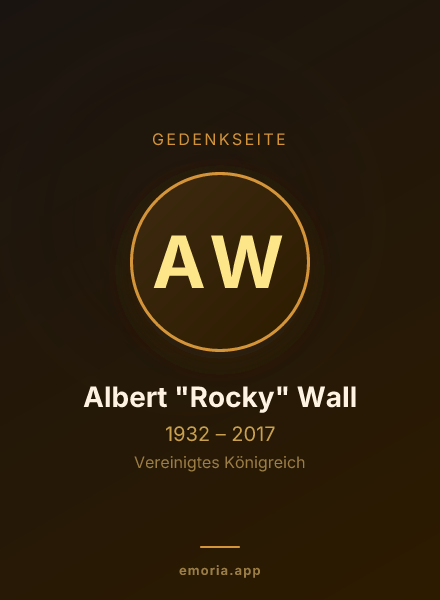 Gedenkportrait von Albert "Rocky" Wall