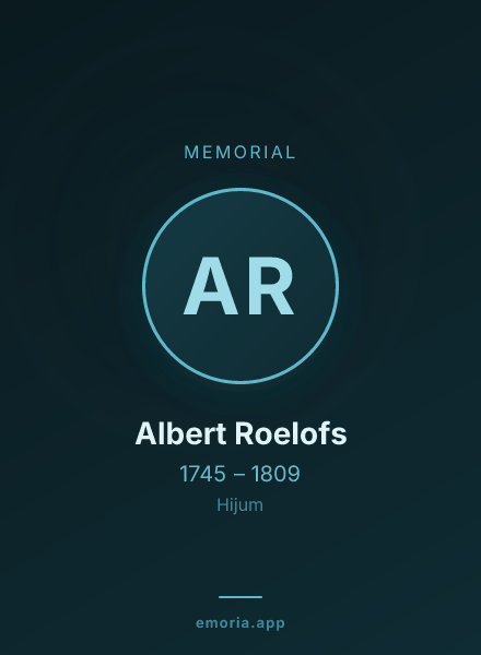Memorial portrait of Albert Roelofs