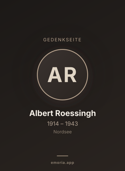 Gedenkportrait von Albert Roessingh