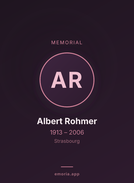 Memorial portrait of Albert Rohmer