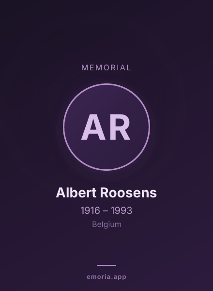 Memorial portrait of Albert Roosens