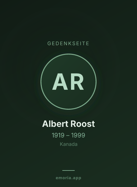 Gedenkportrait von Albert Roost