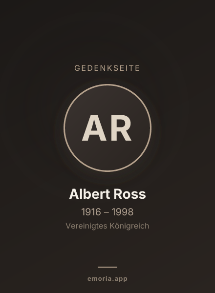 Gedenkportrait von Albert Ross