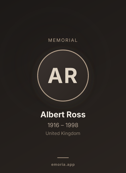 Memorial portrait of Albert Ross