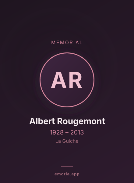 Memorial portrait of Albert Rougemont