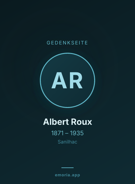 Gedenkportrait von Albert Roux