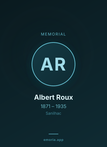 Memorial portrait of Albert Roux