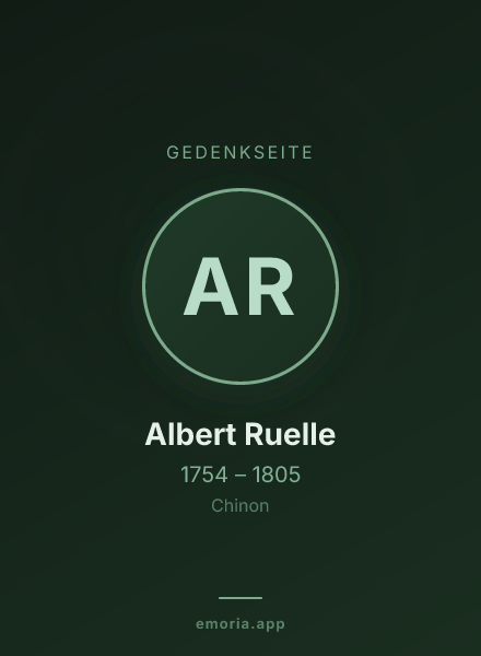 Gedenkportrait von Albert Ruelle