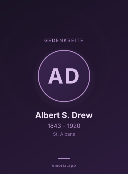 Gedenkportrait von Albert S. Drew