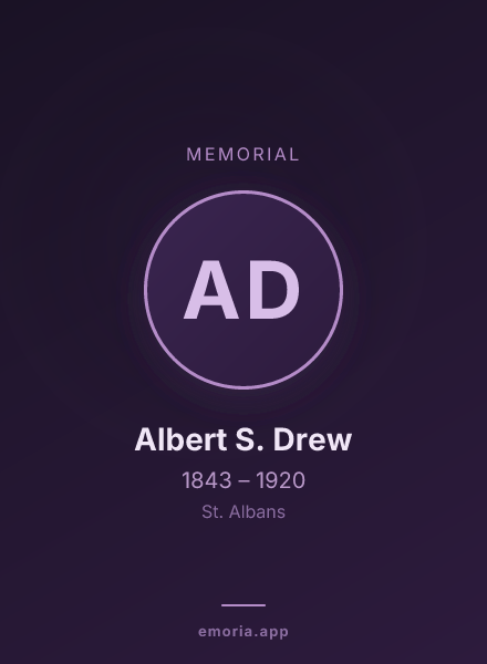 Memorial portrait of Albert S. Drew