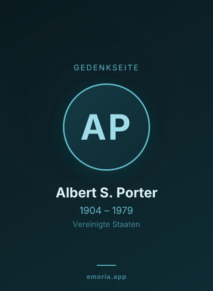 Gedenkportrait von Albert S. Porter