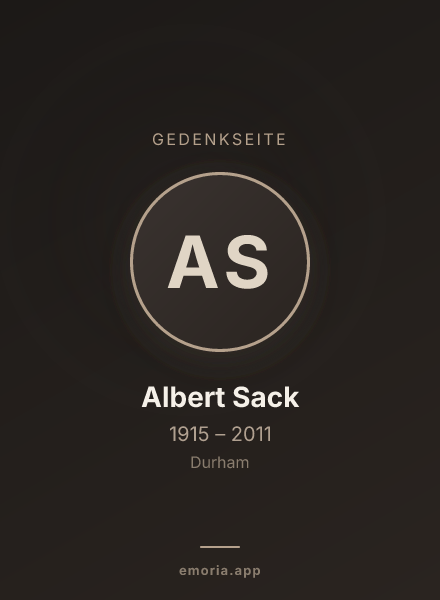 Gedenkportrait von Albert Sack