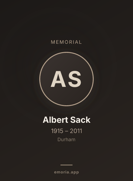 Memorial portrait of Albert Sack