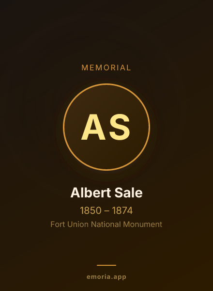 Memorial portrait of Albert Sale
