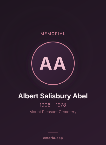 Memorial portrait of Albert Salisbury Abel