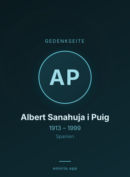 Gedenkportrait von Albert Sanahuja i Puig