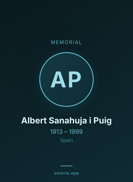 Memorial portrait of Albert Sanahuja i Puig