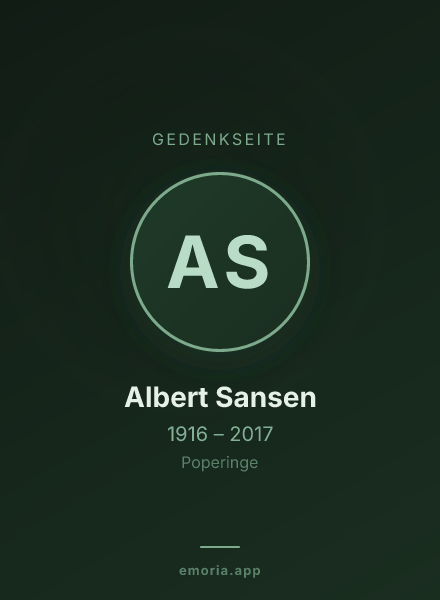 Gedenkportrait von Albert Sansen