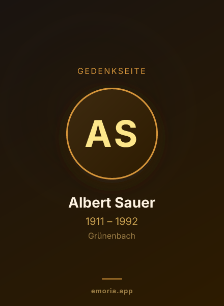 Gedenkportrait von Albert Sauer