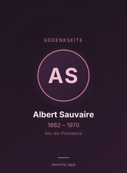 Gedenkportrait von Albert Sauvaire
